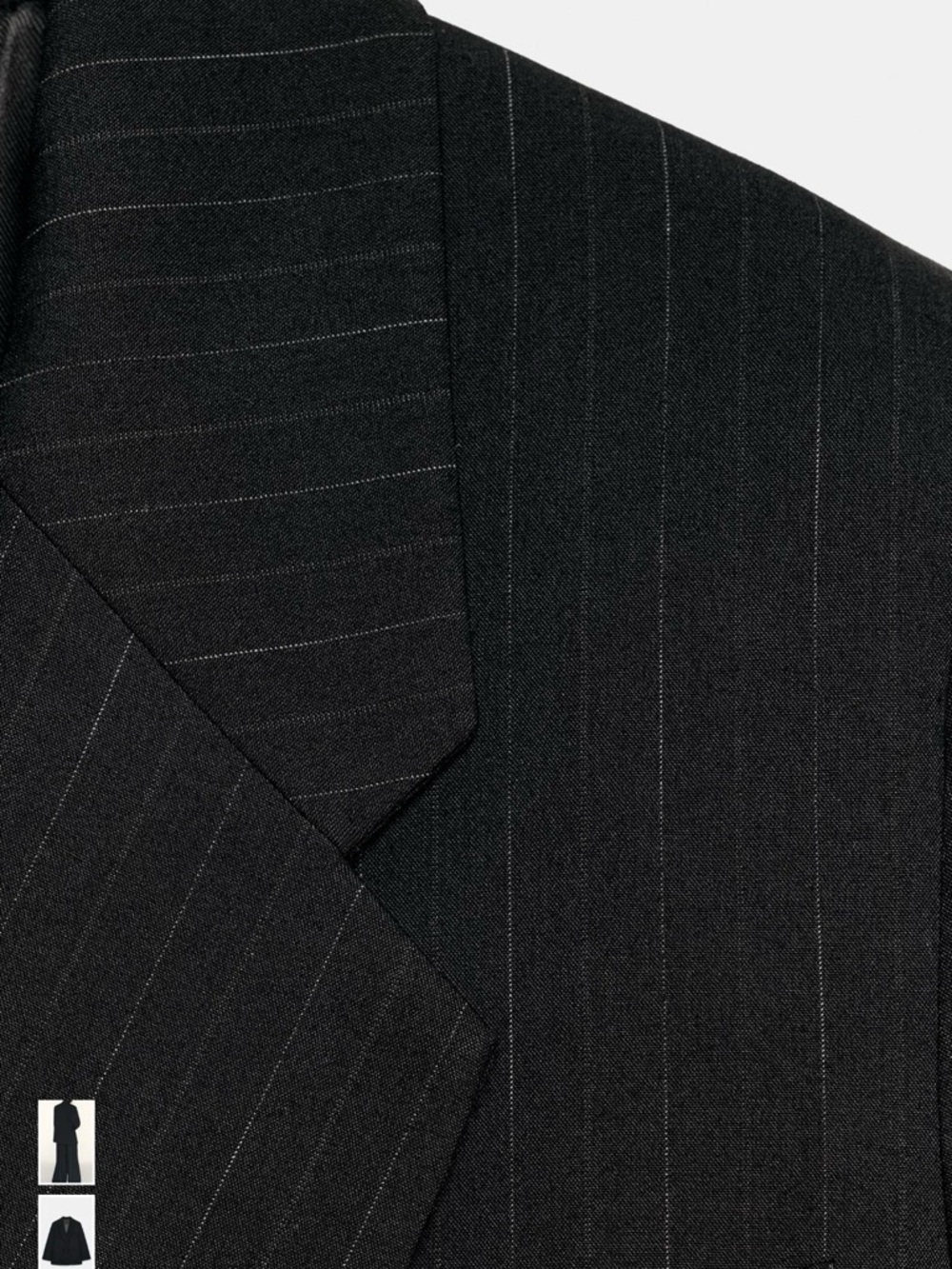 Navy Blue Oversized Classic Pinstriped Tailored Jacket from Zara - Picture 6 of 15